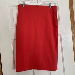 Coral pencil skirt